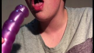 DOUBLE PENETRATION and deep-deepthroating my faux dick 4K