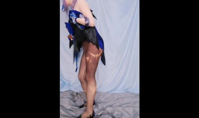 Kasnicole 005V Kigurumi Costume play Genshin Impact Keqing stockings vibro teasing