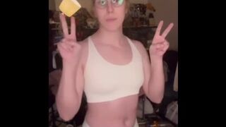 Subordinated Trans OnlyFans Egirl @chick_gaymer888 Demonstrates Off Her Uber-uber-cute Full salute and Tiddies