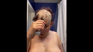 Shaved Mega-whore - Adama Da’at Amateur Fetish Headshave and Eyebrow Shave