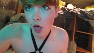 Trans Femboy Plays with Himself for You with a Electro-hitachi and Nipple Forceps || Fledgling Movie