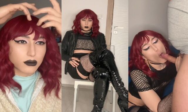 Sissy boy feminization with rock-hard step father deep-throat and screw