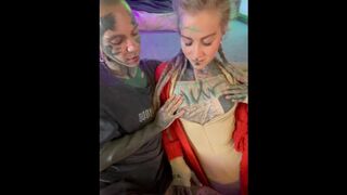 Onlyfans tattoo gal Anuskatzz enjoy ROCK HARD-CORE adventure super-naughty sex with tatted nonbinary Darkleaves Z-filmz