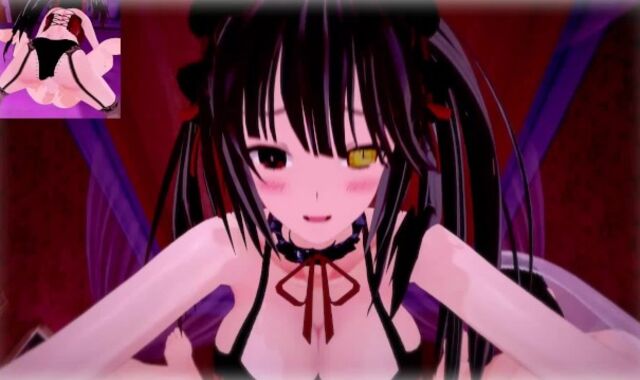 Date A Live - two Futas Kurumi Tokisaki | Male Taker POINT OF VIEW