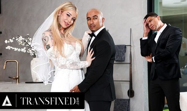 TRANSFIXED - Stunning Trans Bride Gracie Jane Cheats With Her Guy Of Honor Just Before Her Wedding