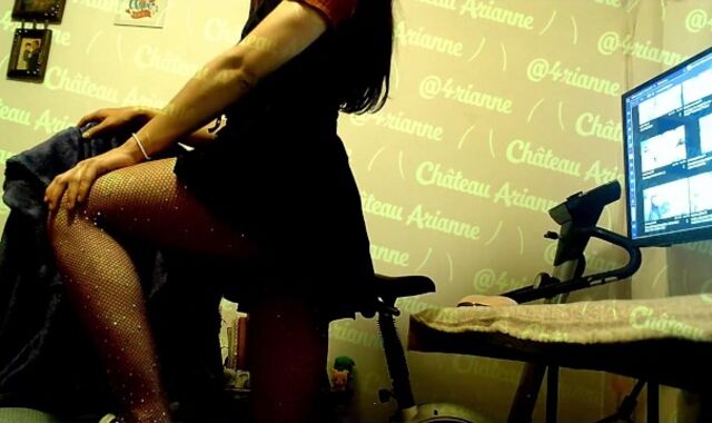 Trans Punk Lady Showcasing Ass on Dark Red G-string POINT OF VIEW │ Château Arianne