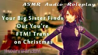 【SFW Wholesome ASMR Audio RP】You Come Out as Trans to Your Huge Stepsister During XMas 【F4FtM】