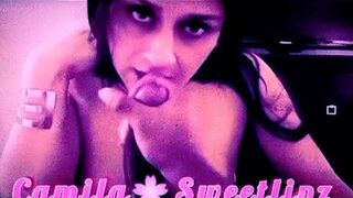 ☆ Latina Muddy Deep Facehole Dark-hued Athlete Large Wood ♤ Gave Me Facial cumshot ♤ Camila Sweetlipz